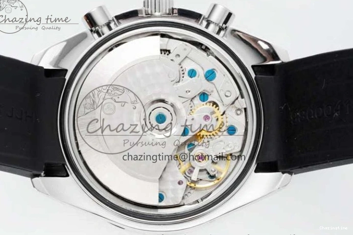 0314 ZipUp Speedmaster Racing Master SS HKF Best Edition Gray Black Dial on Black Rubber Strap A 7811